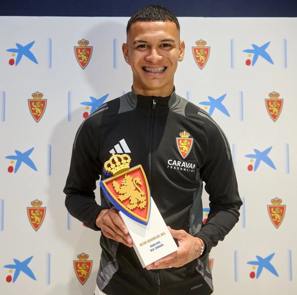 Kevin Arriaga el Mejor Jugador de Enero del Real Zaragoza